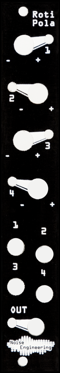 Noise Engineering Roti Pola (Black) - Four Channel Attenuverting CV Mixer